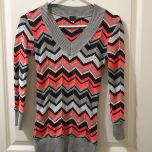 Poof chevron v-neck sweater- size small.